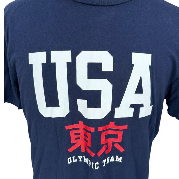 Polo Ralph Lauren 2020 Team USA Olympics T-Shirt Mens Large Blue Cotton Pullover - Picture 2 of 11